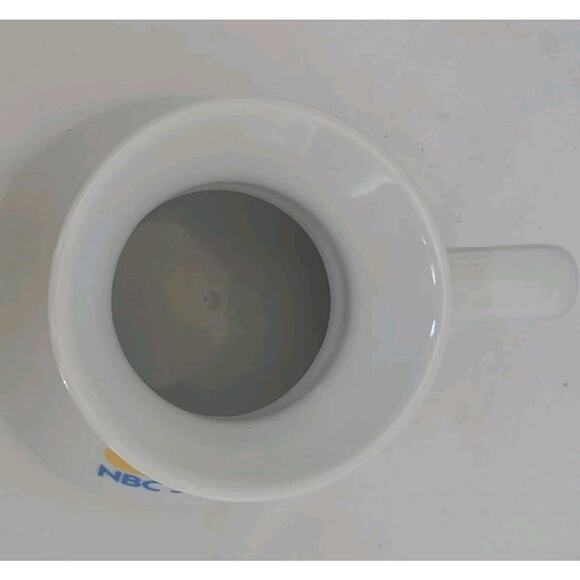 NBC Sports Coffee Mug Cup Super Rare Vtg Non Skid 12 Oz Rainbow Peacock Logo - Picture 6 of 11